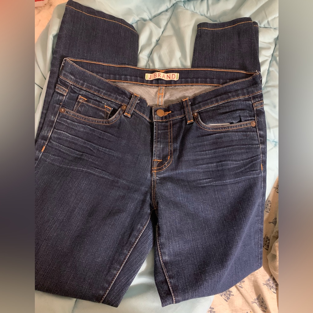 J Brand Womens Indigo Straight Leg Jeans